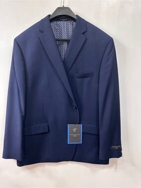 NWT Shaquille O'Neal Blue Sport Coat Blazer Suite Jacket Men’s XLG 52L $230
